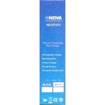 Nova NS-3772-TC Gents Electric Chargeable Hair Clipper@60%+Scalier Pendent Free